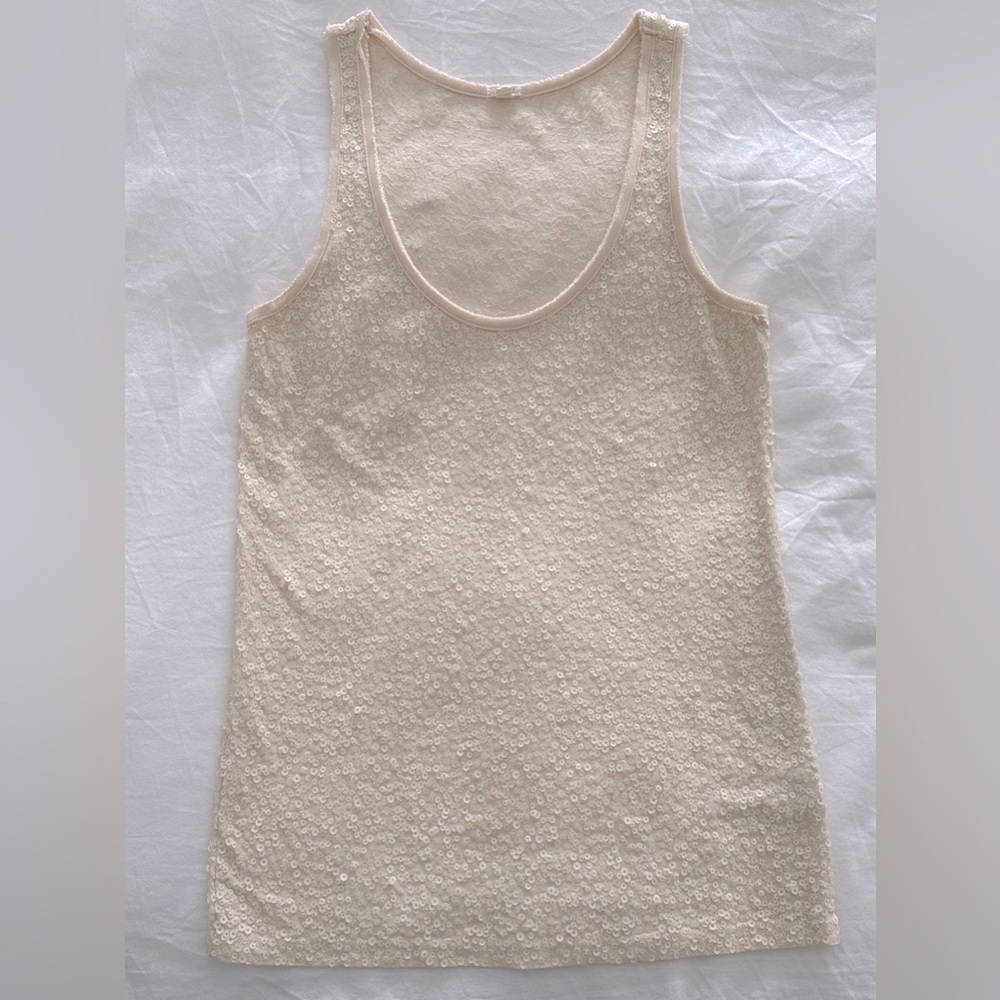 JCrew scoop neck sequin tank
